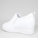 Pantofi Sport Dama cu Platforma 605 PSDP White Sport Fashion