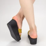 Papuci Dama cu Platforma NX3 Yellow Mei