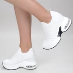 Pantofi Sport Dama cu Platforma SJN278 White Mei