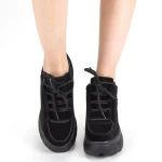 Pantofi Sport Dama cu Platforma YKQ109 Black Mei