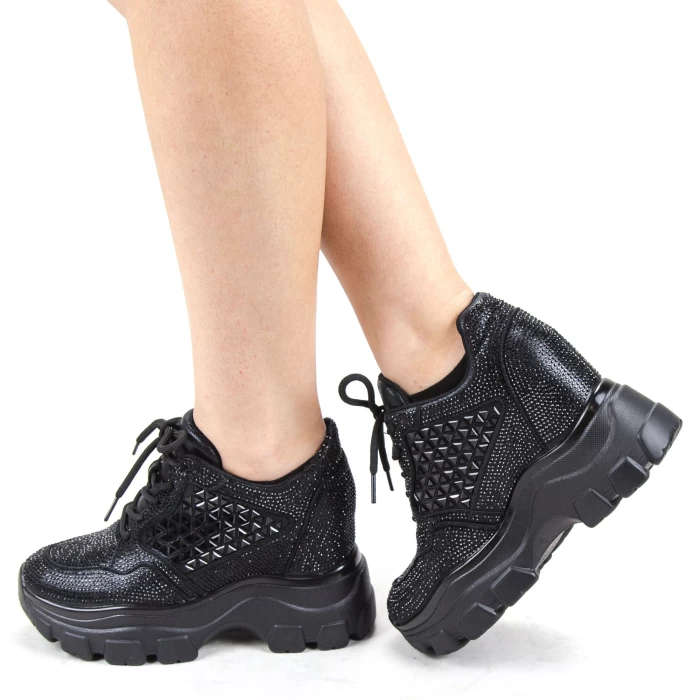 Pantofi Sport Dama cu Platforma SJN300 Black Mei