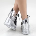 Pantofi Sport Dama cu Platforma SJN301 Silver Mei