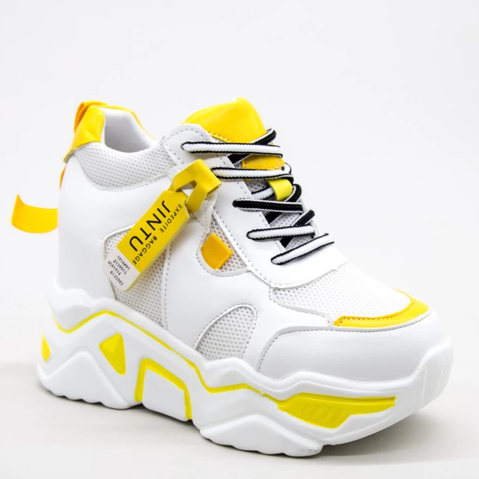 Pantofi Sport Dama cu Platforma 806 PSDP Yellow Mei