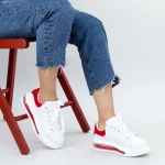 Pantofi Sport Dama MT8 White-Red Bonnie