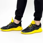 Pantofi Sport Barbati 1687 Black-Yellow Fashion