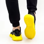 Pantofi Sport Barbati 1687 Black-Yellow Fashion