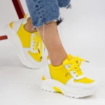 Pantofi Sport Dama cu Platforma XN20 Yellow Mei
