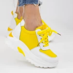 Pantofi Sport Dama cu Platforma XN20 Yellow Mei
