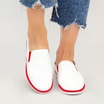 Pantofi Casual Dama D712 White-Red Se7en