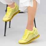 Pantofi Sport Dama cu Platforma SZ257 Yellow Mei