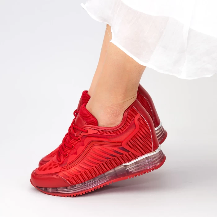 Pantofi Sport Dama cu Platforma SZ257 Red Mei