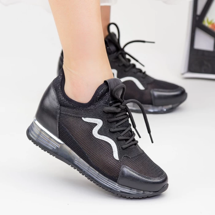 Pantofi Sport Dama cu Platforma SZ258 Black Mei