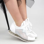 Pantofi Sport Dama cu Platforma SZ258 White Mei