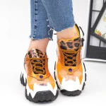 Pantofi Sport Dama cu Platforma SZ236 Orange Mei