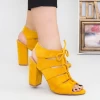 Sandale Dama cu Toc WT003 Yellow Mei