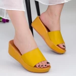 Papuci cu Platforma ZX1 Yellow Mei