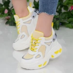 Pantofi Sport Dama cu Platforma SJN332 Cream Mei