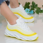 Pantofi Sport Dama cu Platforma LGDL3 Yellow Mei