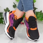 Pantofi Sport Dama cu Platforma GB79 Black-Orange Mei