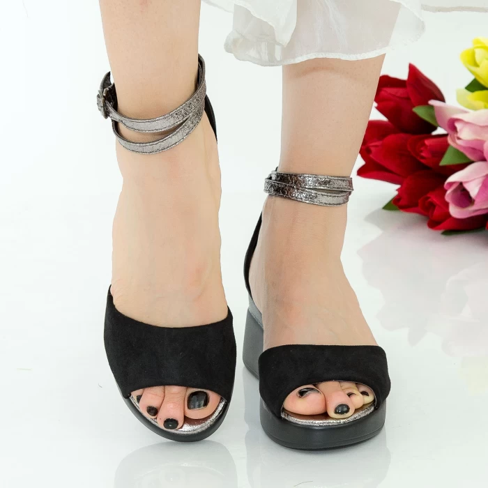 Sandale Dama cu Platforma W101 Black WeiWei