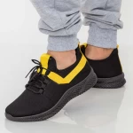 Pantofi Sport Barbati D808 Black-Yellow Se7en