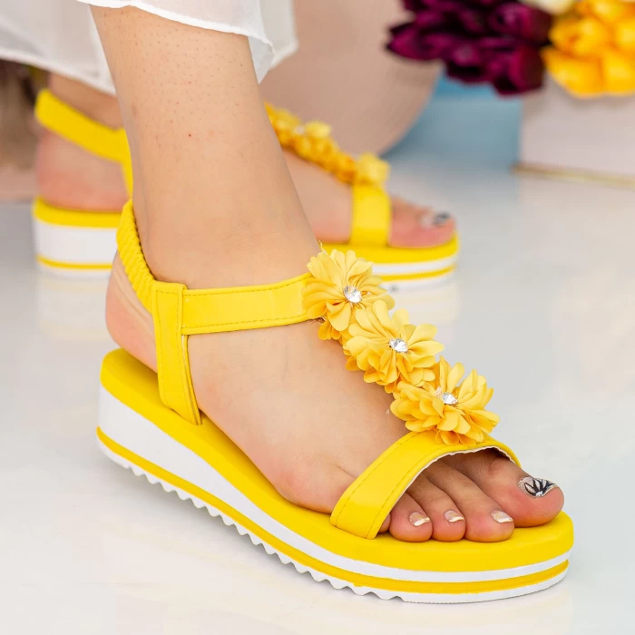 Sandale Dama cu Platforma WS150 Yellow Mei