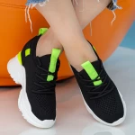 Pantofi Sport cu Platforma Dama CJL6 Black-Green Mei