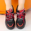 Pantofi Sport Dama YKQ218 Black-Red Mei