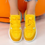 Pantofi Sport Dama cu Platforma X2905 Yellow Se7en