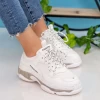 Pantofi Sport Dama cu Platforma G-7 White Mei