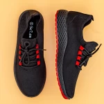 Pantofi Sport Barbati D755 Black-Red Mei