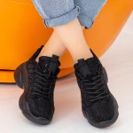 Pantofi Sport Dama cu Platforma LGYED5 Negru Mei
