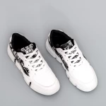 Pantofi Sport Barbati F110 Alb-Negru Fashion