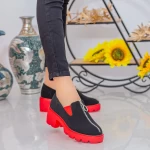 Pantofi Casual Dama MX156 Black-Red Mei