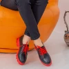 Pantofi Casual Dama ZP1971 Black-Red Mei