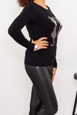 Bluza Dama cu maneca lunga D567 Negru Fashion