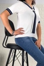 Bluza Dama M18-322 Alb Fashion