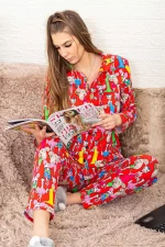 Pijama Dama 5625 Rosu Fashion