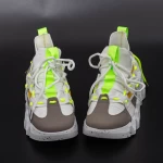 Pantofi Sport Barbati LGMB5 Alb-Verde fluorescent Mei